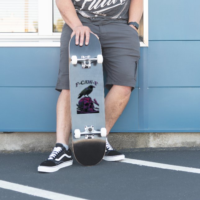 F-Caw-F Funny Black Crow Bird (Skater)