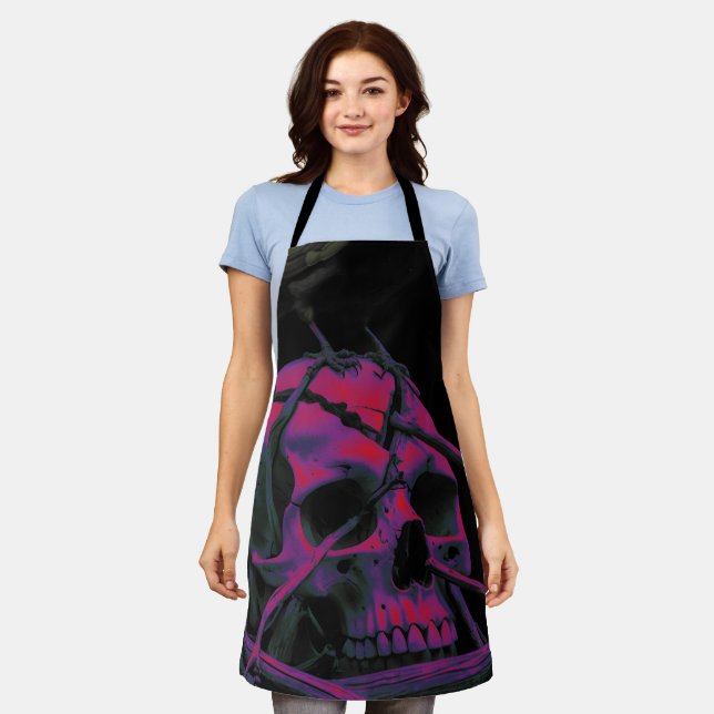 F-Caw-F Funny Black Crow Bird Apron (Worn)