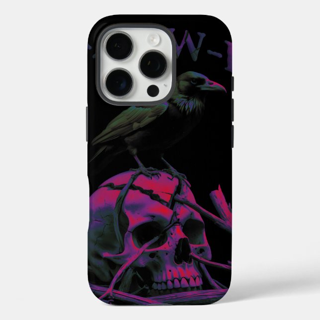 F-Caw-F Funny Black Crow Bird Case-Mate iPhone Case (Back)