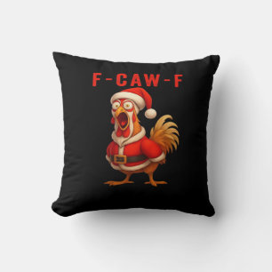 F-Caw-F Funny Chicken Christmas Essential Cushion