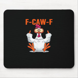 F Caw F Funny Chicken Classic Minimal Clean Mouse Mat