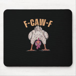 F-Caw-F Funny Chicken Classic Retro Cool Mouse Mat