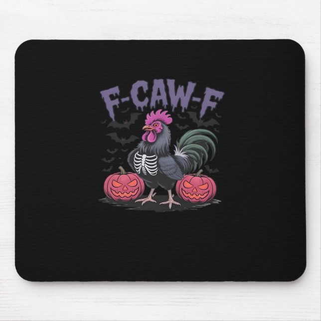 F-Caw-F Funny Chicken Classic Simple Style Mouse Mat (Front)