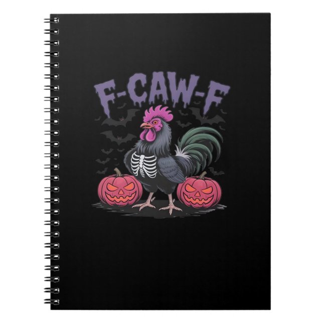 F-Caw-F Funny Chicken Classic Simple Style Notebook (Front)