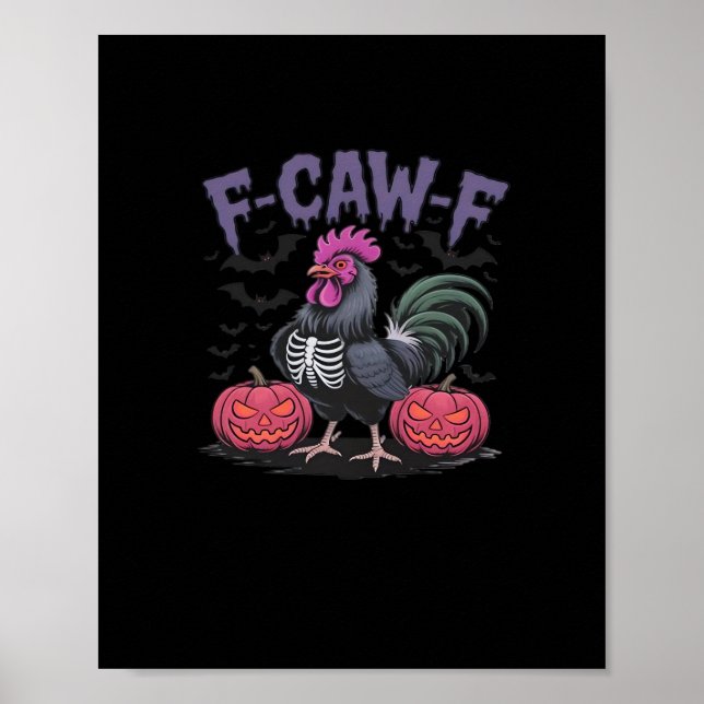F-Caw-F Funny Chicken Classic Simple Style Poster (Front)