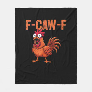 F Caw F Funny Chicken Classic Trendy Modern Style Fleece Blanket