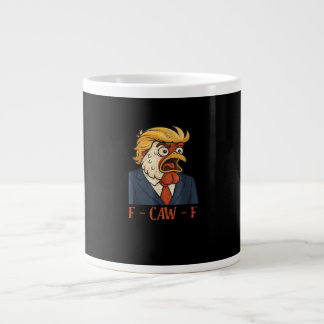 F Caw F Funny Chicken Classic Vintage Cool Style Large Coffee Mug