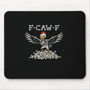F Caw F Funny Chicken Halloween Cool Unique Style Mouse Mat
