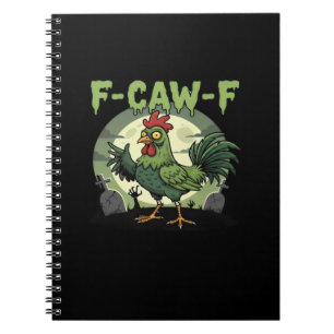 F-Caw-F Funny Chicken Halloween Vintage Classic Notebook