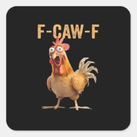 F Caw F Funny Chicken Humor Quote Vintage Style
