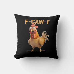 F Caw F Funny Chicken Humor Rooster Meme Classic Cushion