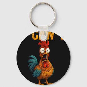 F-caw-f Funny Chicken Humour F-caw-f Quote Rooster Key Ring