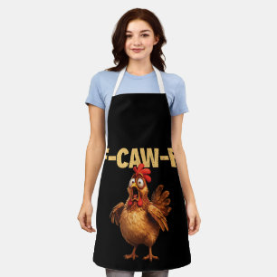F Caw F Funny Chicken Pun Dark Humour Sarcasm  Apron
