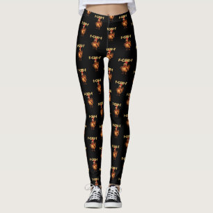 F Caw F Funny Chicken Pun Dark Humour Sarcasm  Leggings