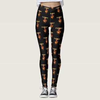 F Caw F Funny Chicken Pun Dark Humour Sarcasm Leggings