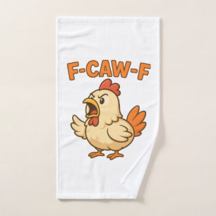 F-CAW-F Funny Chicken Quote Rooster Meme T-shirt Hand Towel