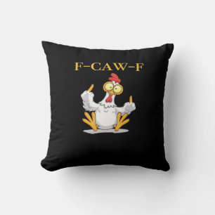 F-Caw-F Funny Chicken Retro Classic Cushion