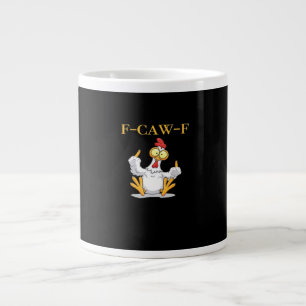 F-Caw-F Funny Chicken Retro Classic Large Coffee Mug