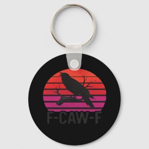 F-Caw-F Funny Crow Classic Minimal Clean Key Ring