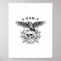 F-Caw-F Funny Crow Halloween Vintage Design
