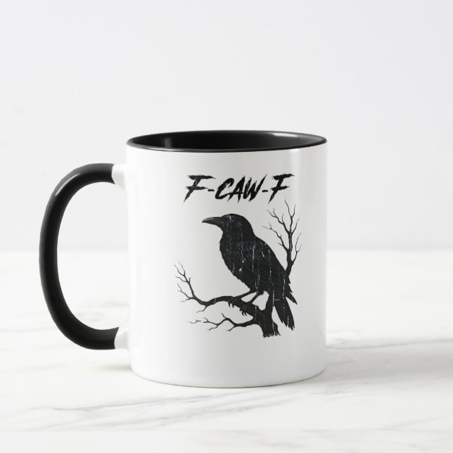 F-Caw-F Funny Crow Mug (Left)