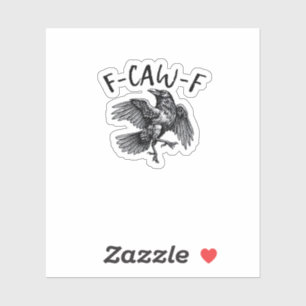 F Caw F Funny Crow Vintage Graphic