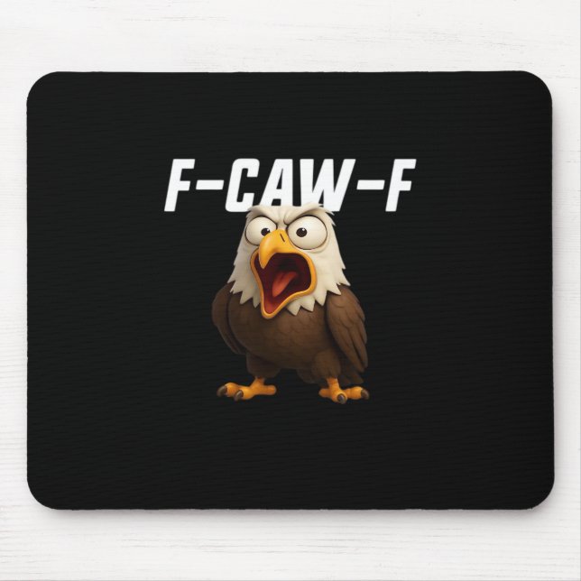 F-Caw-F Funny F-Caw-F Gear Retro Classic Mouse Mat (Front)