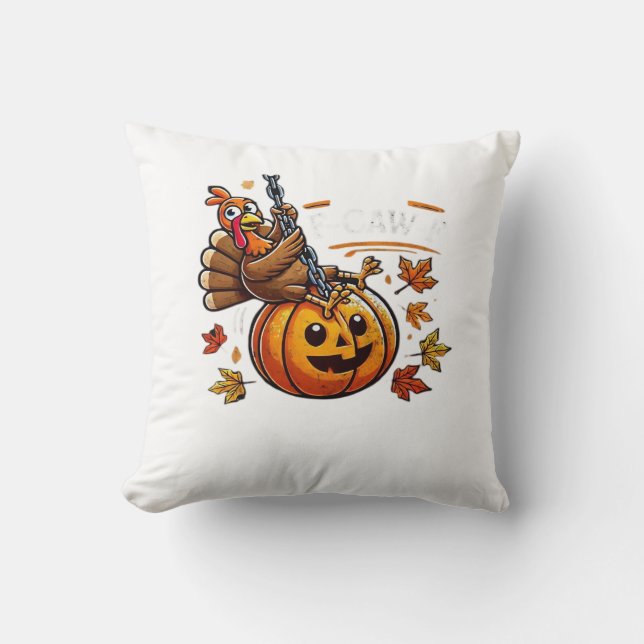 F-Caw-F Funny For Men Women Thanksgiving-Christmas Cushion (Front)