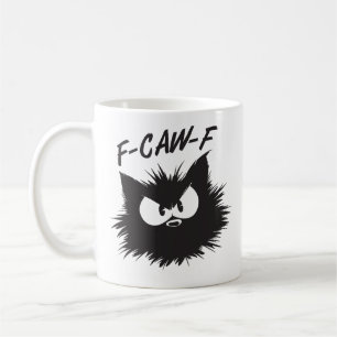 "F-CAW-F" Funny Grumpy Cat Mug