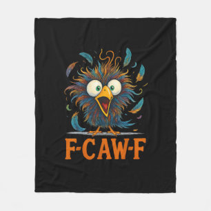 F-Caw-F Funny Messy Chicken Bird Rooster F-Caw-F M Fleece Blanket