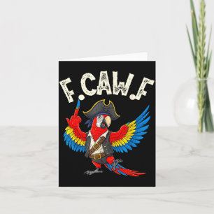 F Caw F Funny Rate Macaw Parrot Meme For Adults  Card