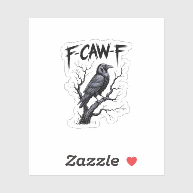F-Caw-F Funny Raven Crow Spooky Season Halloween V (Sheet)
