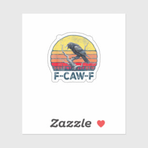 F-Caw-F Funny Raven Crow Vintage Gothic Bird Pun M