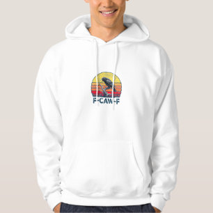 F-Caw-F Funny Raven Crow Vintage Gothic Bird Pun M Hoodie