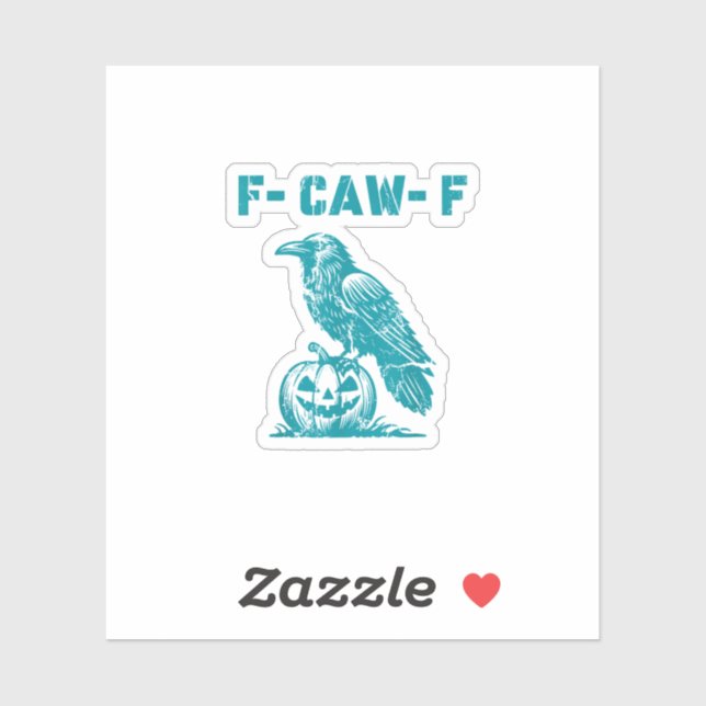 F-Caw-F Funny Raven Gothic Crow Retro Classic (Sheet)