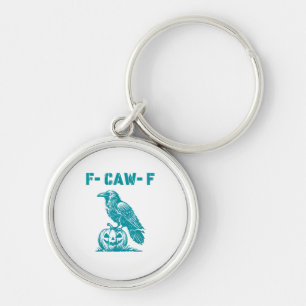 F-Caw-F Funny Raven Gothic Crow Retro Classic Key Ring