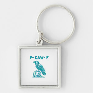F-Caw-F Funny Raven Gothic Crow Retro Classic Key Ring