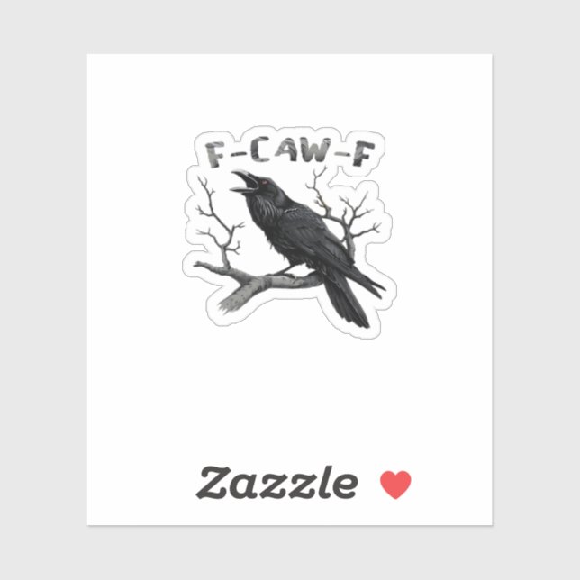 F-Caw-F Funny Raven Pun Gothic Crow Humour Aesthet (Sheet)