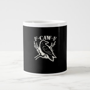F-Caw-F Funny Raven Vintage Crow Sarcastic Humour Large Coffee Mug