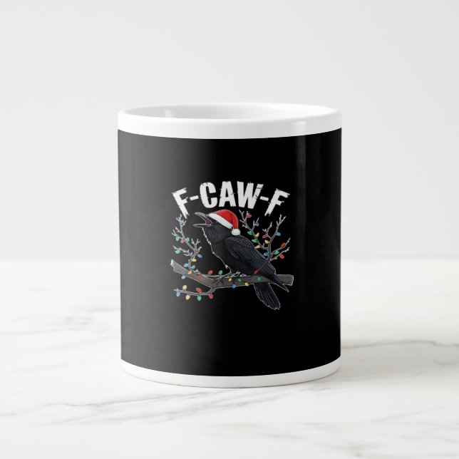 F-Caw-F Funny Trendy Large Coffee Mug (Front)