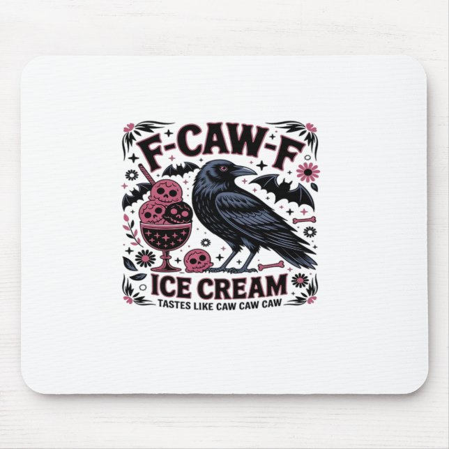 F Caw F Funny Trendy Mouse Mat (Front)