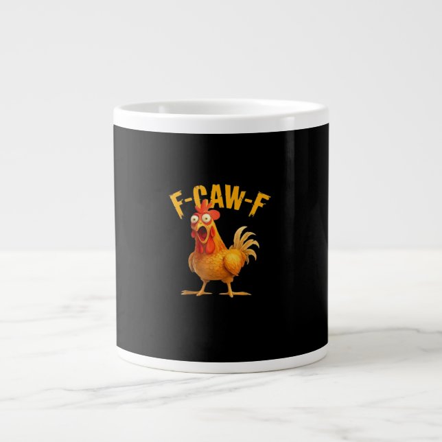 F-Caw-F Funny Unique Large Coffee Mug (Front)