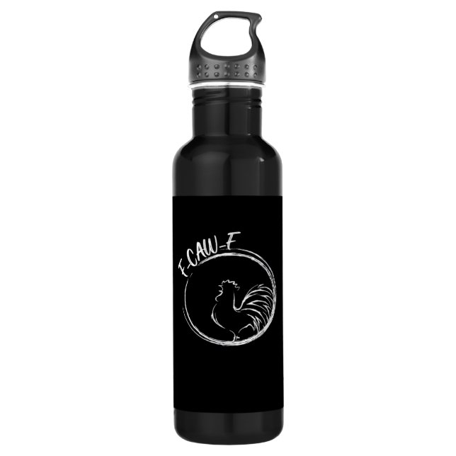 F-Caw-F Funny Wordplay Quote Retro Style 710 Ml Water Bottle (Front)