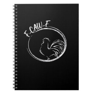 F-Caw-F Funny Wordplay Quote Retro Style Notebook