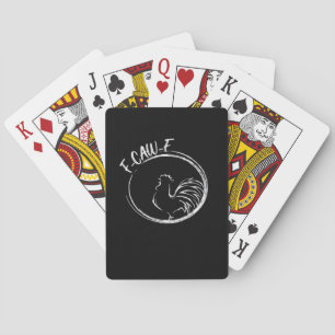 F-Caw-F Funny Wordplay Quote Retro Style Playing Cards