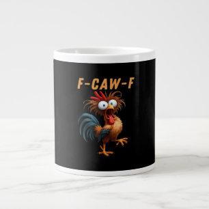 F-Caw-F Gothic Crow Humor Funny Vintage Style Large Coffee Mug