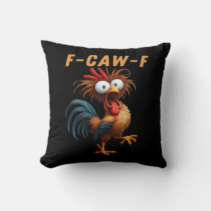 F-Caw-F Gothic Crow Humour Funny Vintage Style Cushion