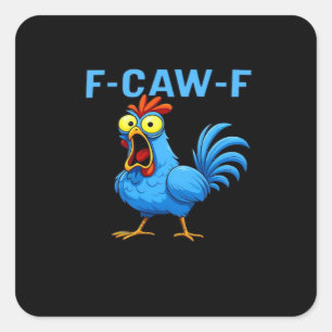 F-Caw-F Graphic Gear Creative Design Square Sticker