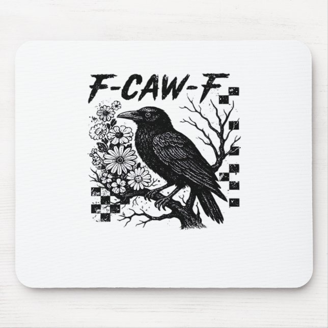 F-Caw-F Halloween Bird Mouse Mat (Front)
