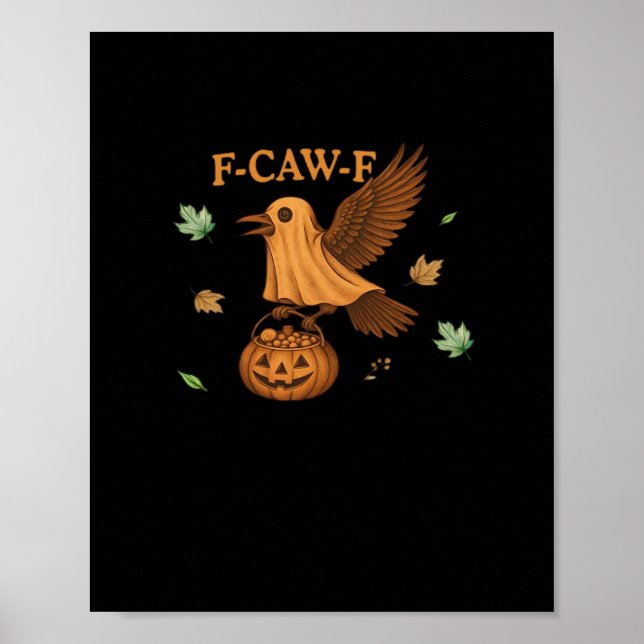 F-Caw-F Halloween Retro Classic Poster (Front)